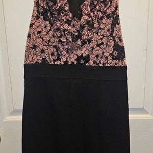 INC International Concepts Black and Pink Floral Dress